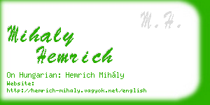 mihaly hemrich business card
